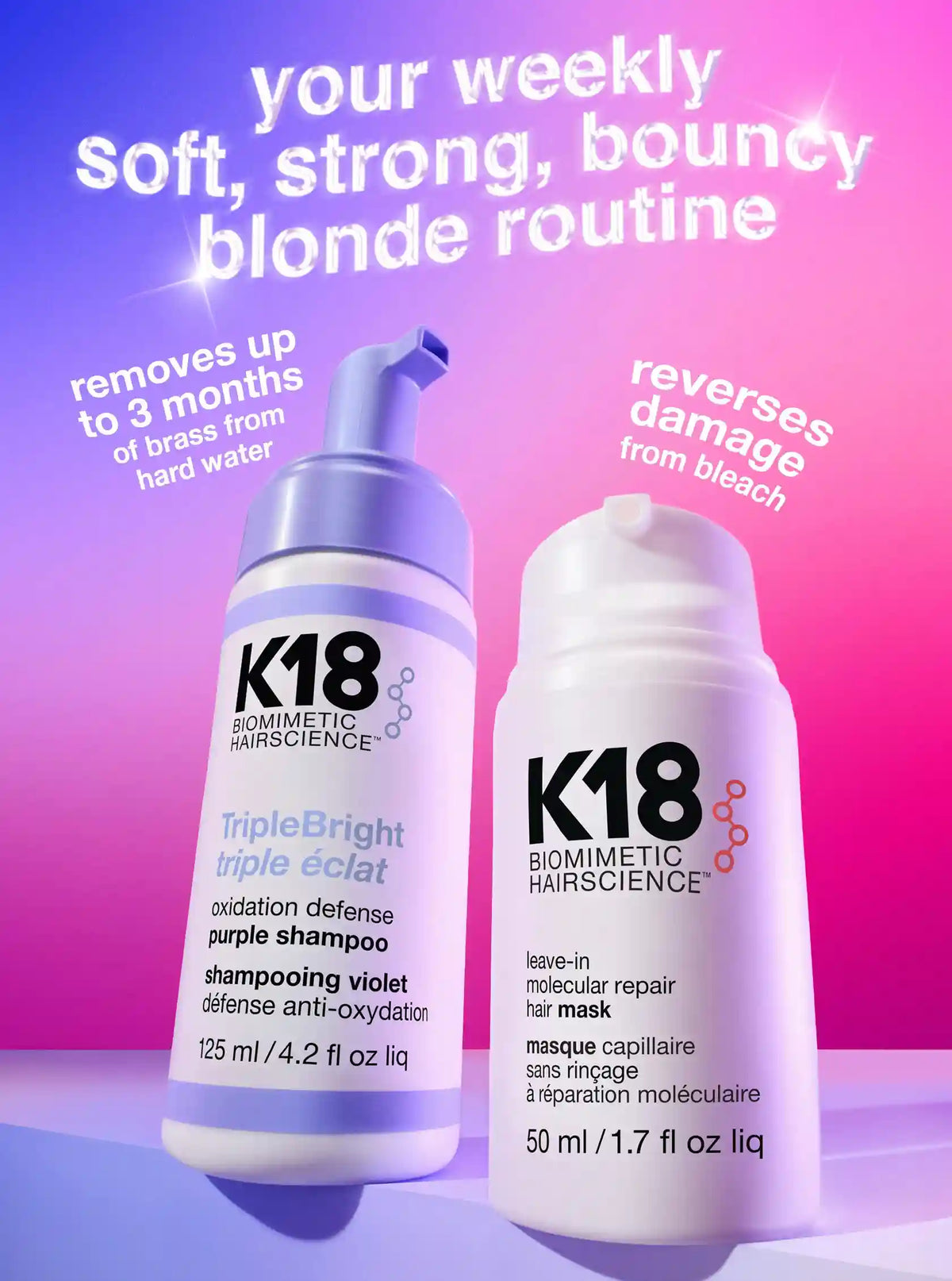 TripleBright oxidation defense purple shampoo